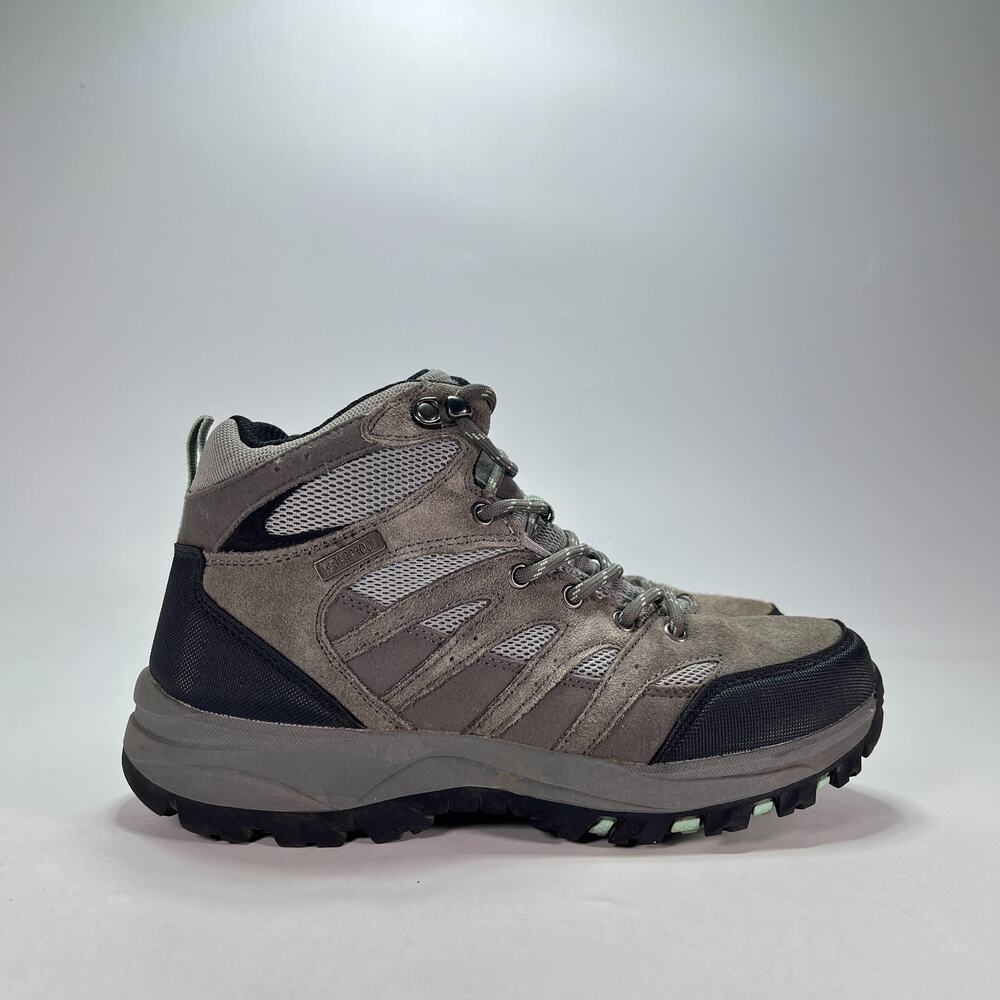 Denali Summit Grey Black Waterproof Outdoor Mid Top Hiking Boots Women's Size 8